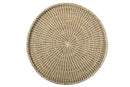 Tray Round Seagrass/Plastic Natural/White - Majorr