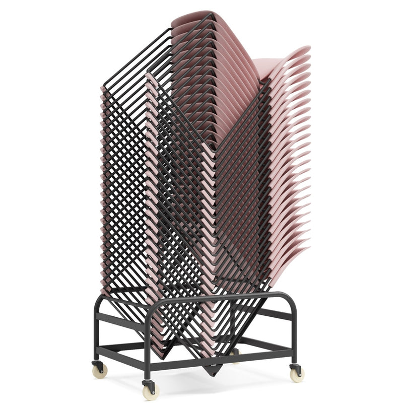 Stoel 'PILA' wit met kunststof zitting en metalen structuur - Majorr