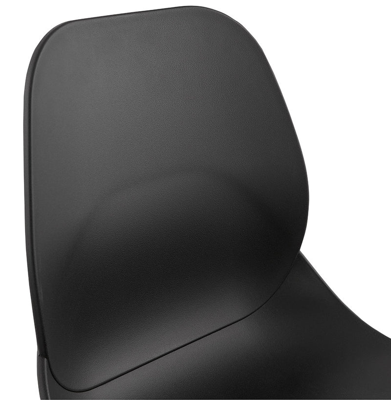 Zwarte design stoel 'TUCANA' met zwarte metalen poten - Majorr
