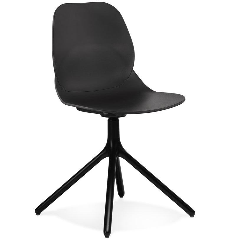 Zwarte design stoel 'TUCANA' met zwarte metalen poten - Majorr