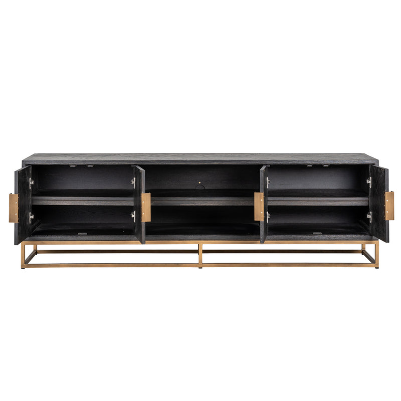 TV-dressoir Blackbone brass 4-deuren 200 - Majorr