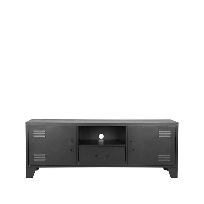 LABEL51 Tv-meubel Fence - Zwart - Metaal - Majorr