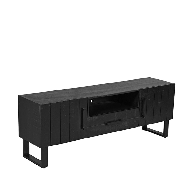 LABEL51 Tv-meubel Santos - Zwart - Mangohout - 168 cm - Majorr