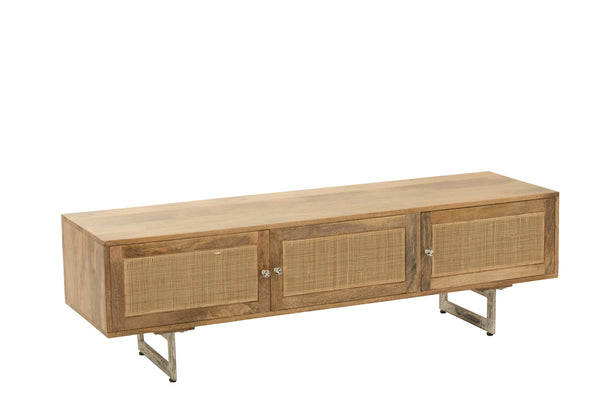 Tv Stand Weaving Wood Natural - Majorr