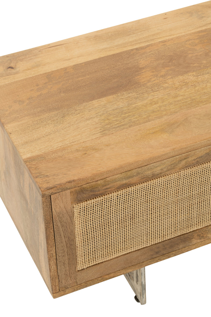 Tv Stand Weaving Wood Natural - Majorr