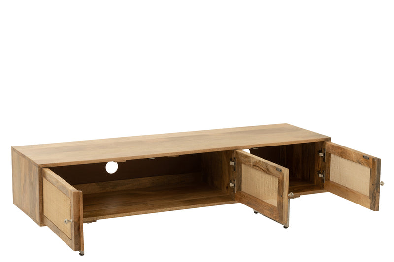 Tv Stand Weaving Wood Natural - Majorr