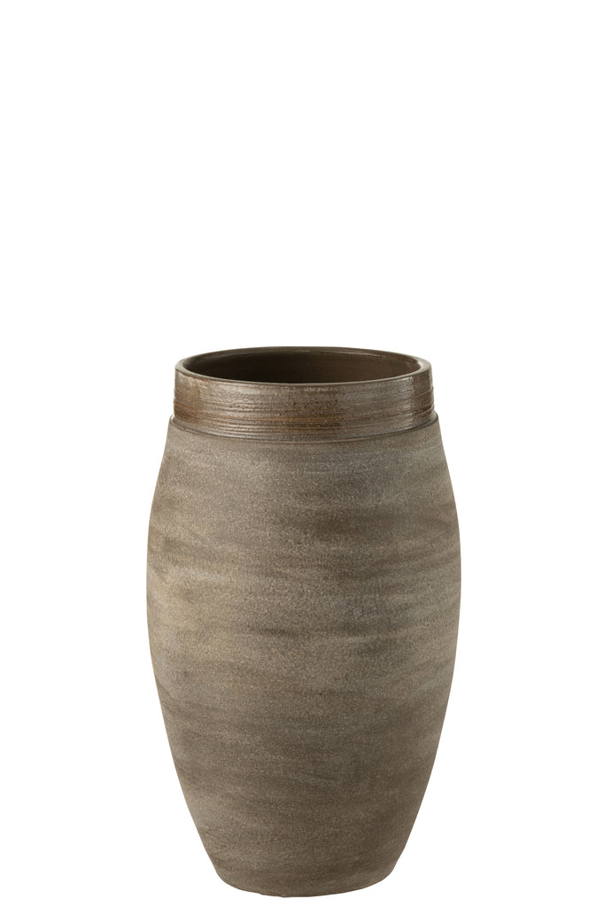 Vase Gio Ceramic Brown Small - Majorr