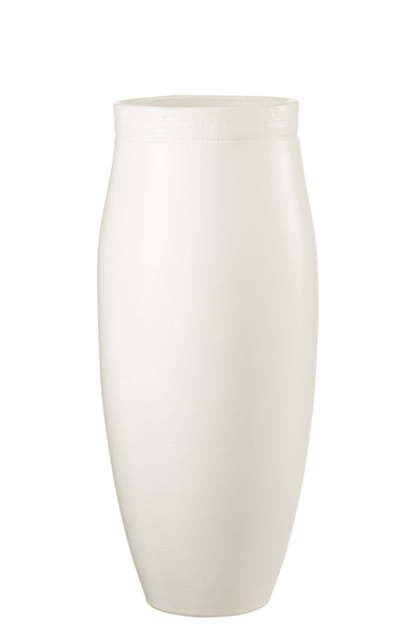 Vase Gio Ceramic White Large - Majorr