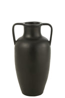 Vase 2 Arms Terracotta Black Large - Majorr