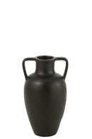 Vase 2 Arms Terracotta Black Small - Majorr