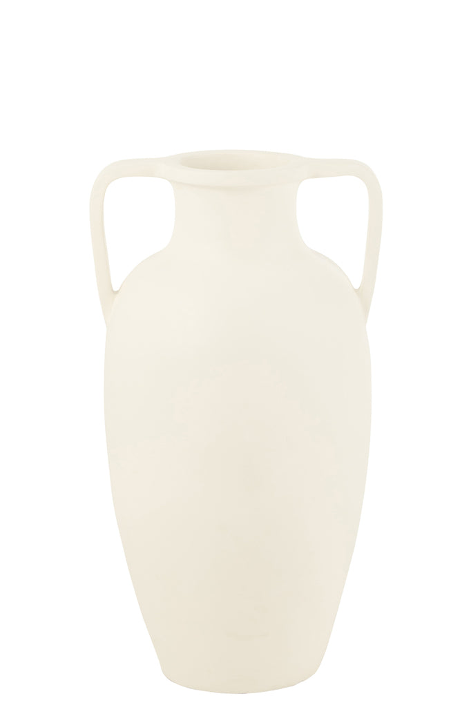 Vase 2 Arms Terracotta White Large - Majorr