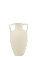 Vase 2 Arms Terracotta White Small - Majorr
