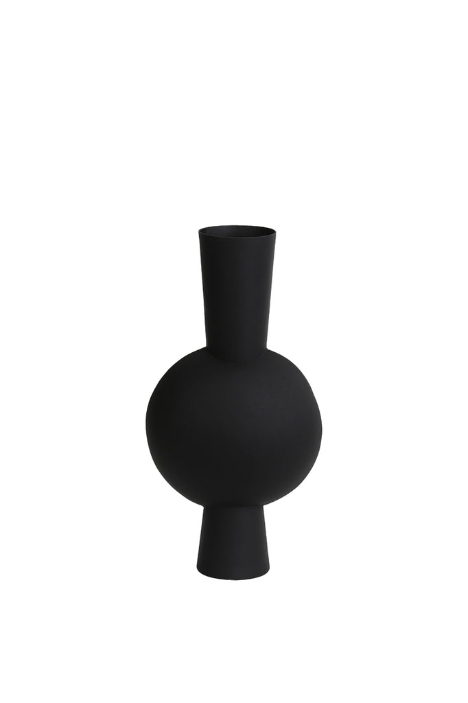 Vase deco 22x14x40 cm KAVANDU matt black - Majorr