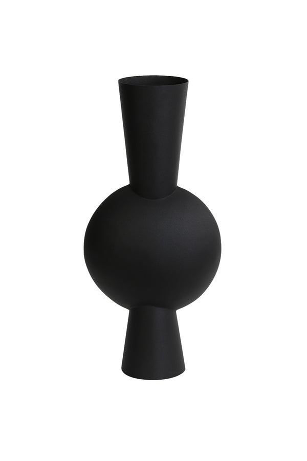 Vase deco 26x19x54 cm KAVANDU matt black - Majorr