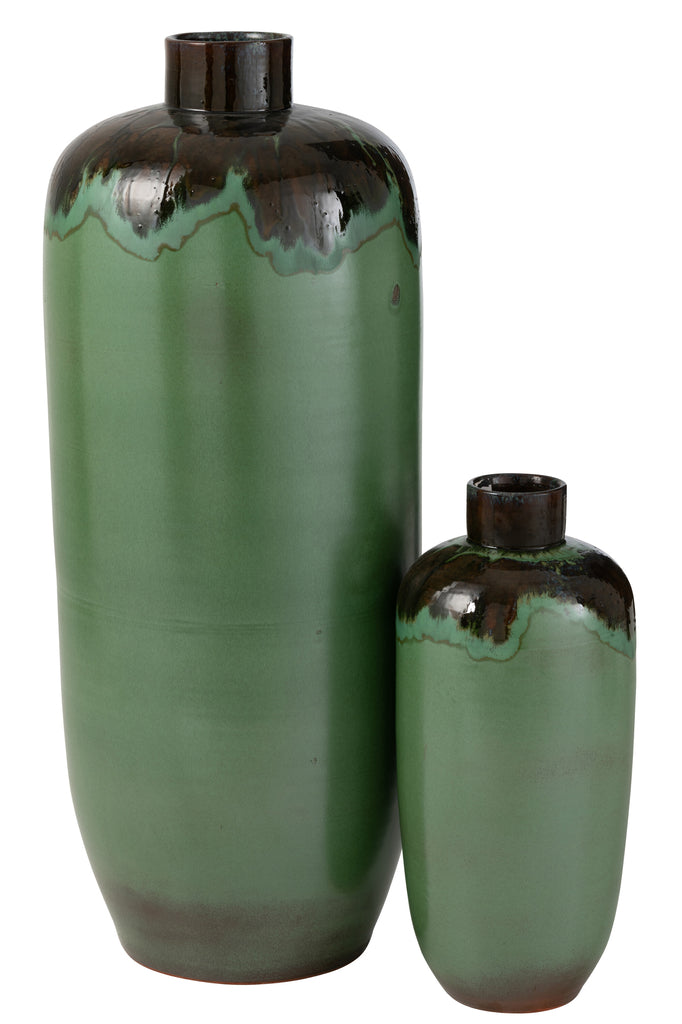 Vase Aline Ceramic Green Large - Majorr