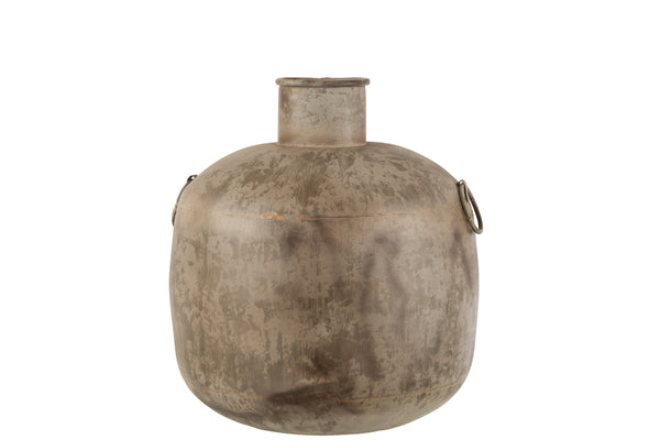 Vase Antique Round Brown Small - Majorr