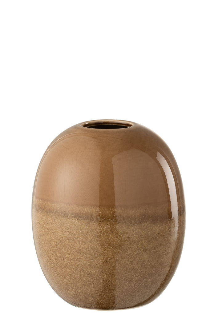 Vase Barbara Ceramic Brown Small - Majorr