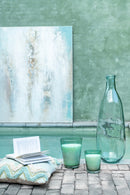 Vase Bottle Glass Aqua Large - Majorr
