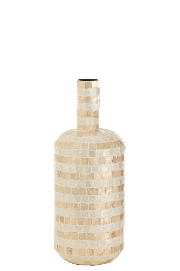 Vase Bottle Shells/Paper - Majorr