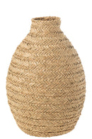 Vase Braided Seagrass Natural Large - Majorr
