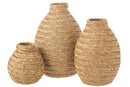 Vase Braided Seagrass Natural Large - Majorr