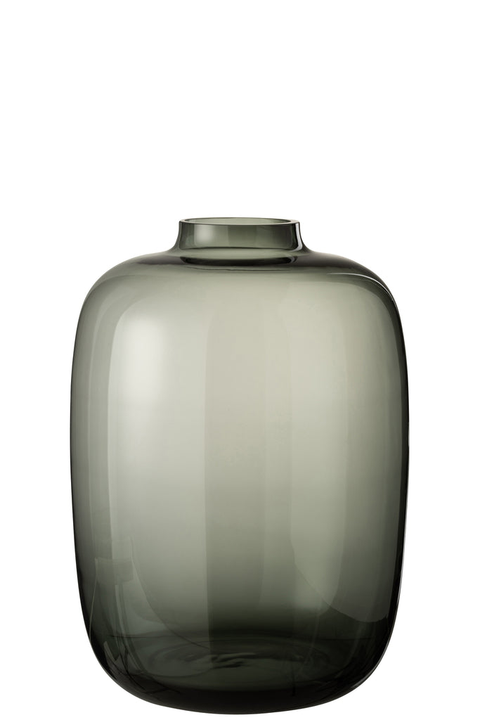 Vase Cleo Glass Grey Large - Majorr