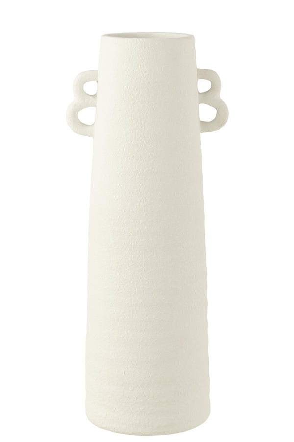 Vase Conical Clay White Large - Majorr