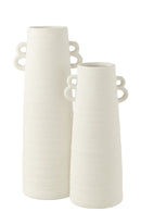 Vase Conical Clay White Large - Majorr