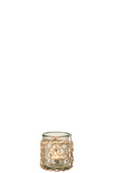 Vase Cylinder Ceramic Beige/Light Brown Small - Majorr