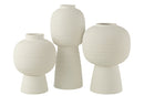 Vase Cylinder Ceramic Beige/Light Brown Small - Majorr