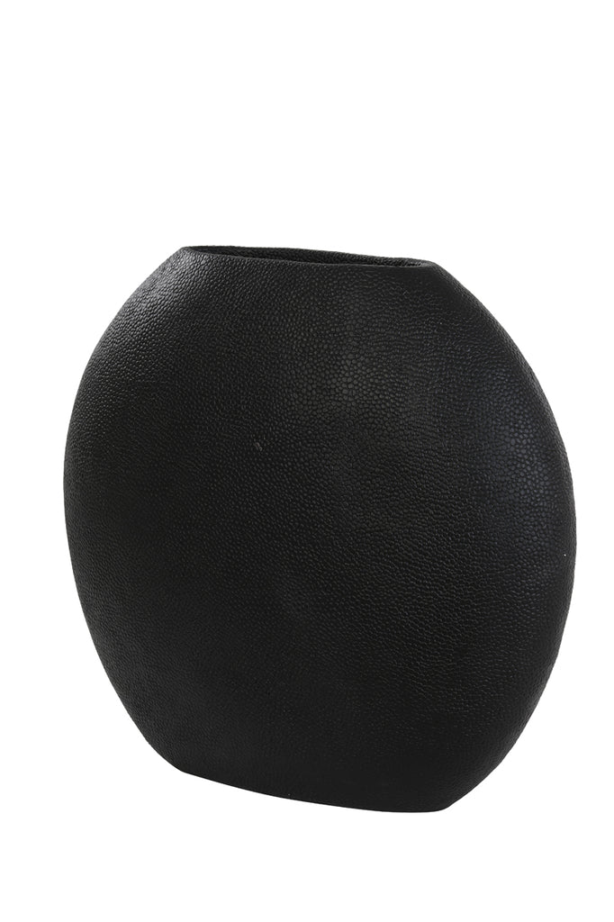 Vase deco 49,5x20x45 cm RAYSKIN matt black - Majorr