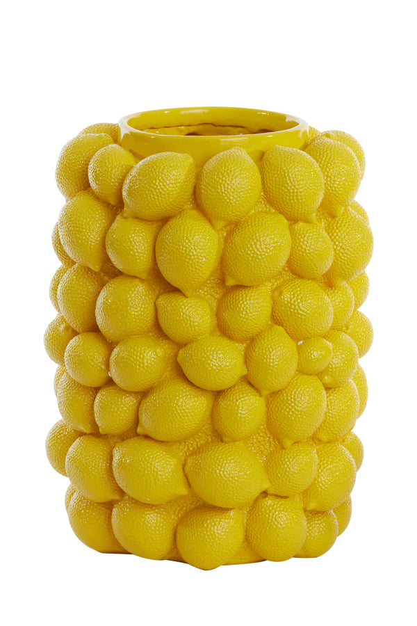 Vase déco Ø31x41 cm jaune CITRON