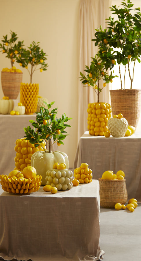 Vase deco Ø31x41 cm LEMON yellow - Majorr