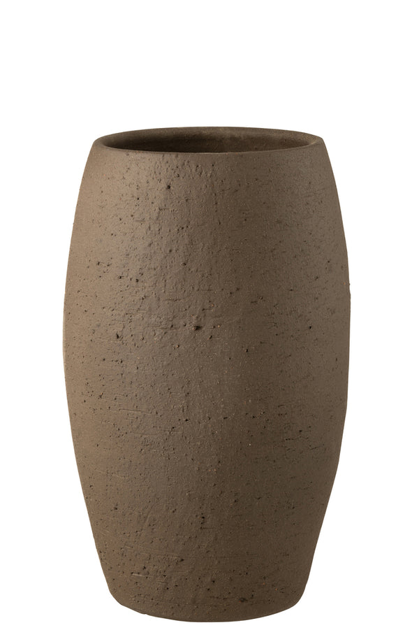 Vase Enya Ceramic Brown Small - Majorr