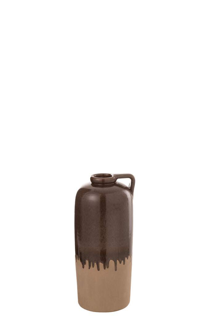 Vase Handle Ceramic Beige/Brown Small - Majorr