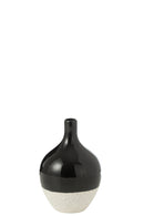 Vase Iva Porcelain Black/White S - Majorr