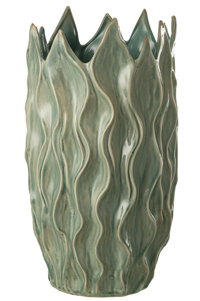 Vase Ivy Ceramic Green Extra Large - Majorr