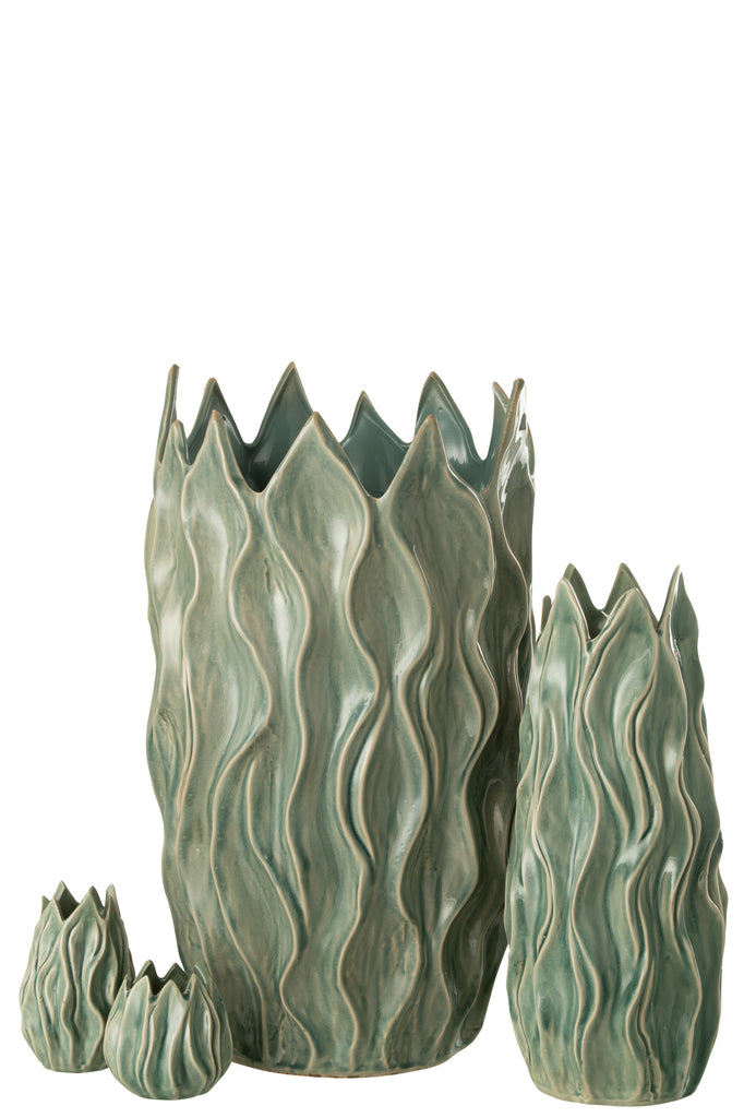 Vase Ivy Ceramic Green Extra Large - Majorr