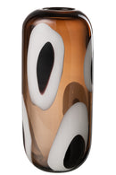 Vase Izzy Glass White/Brown Large - Majorr