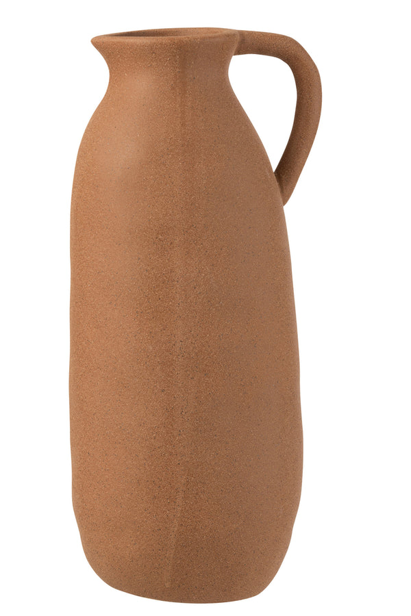 Vase Jug Ceramic Brown Large - Majorr