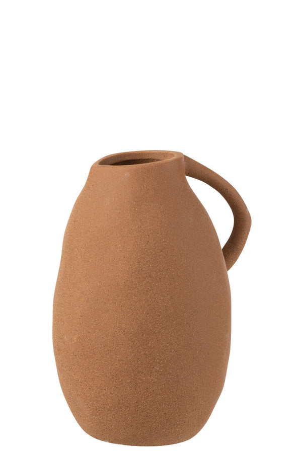 Vase Jug Ceramic Brown Medium - Majorr