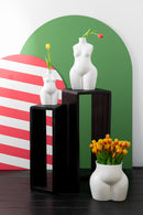 Vase Lady Body Polyresin Shiny White Large - Majorr