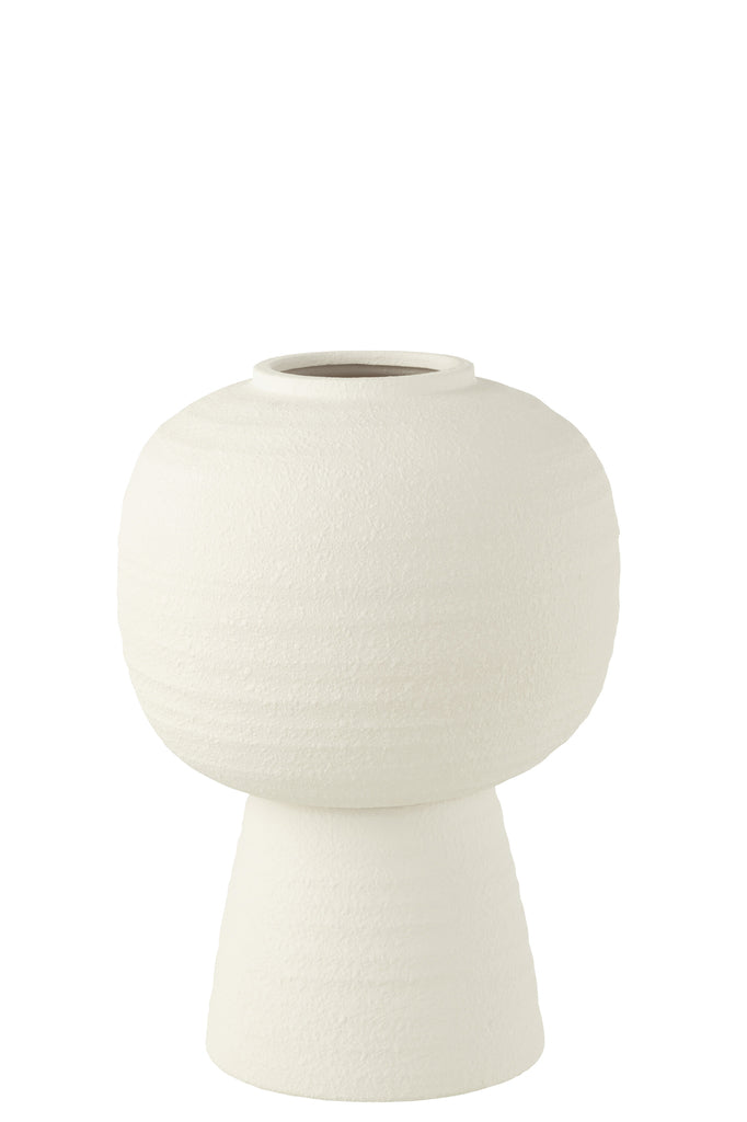 Vase Lantern Clay White Medium - Majorr