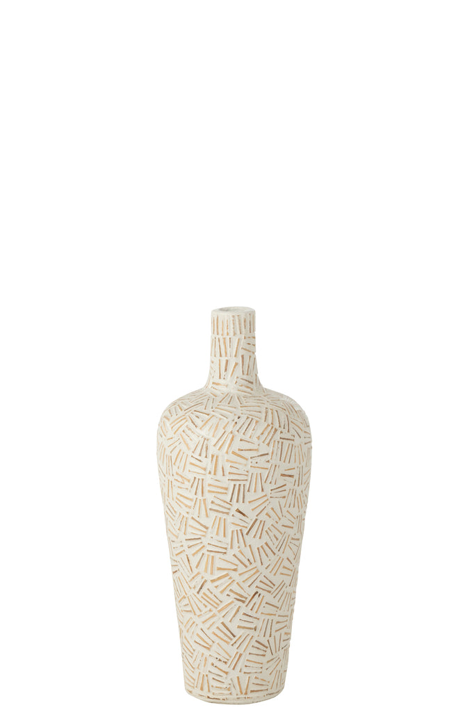 Vase Lauwra Cement White Small - Majorr