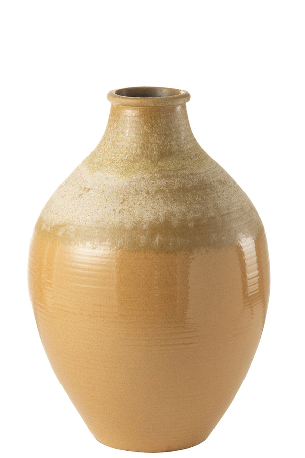 Vase Modern Ceramic Light Brown Medium - Majorr
