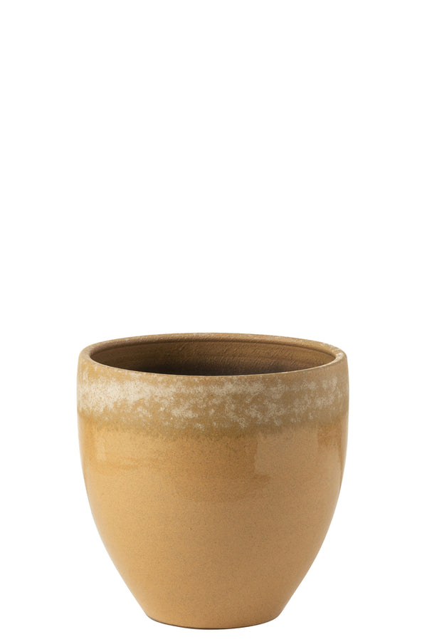 Vase Modern Ceramic Light Brown Small - Majorr