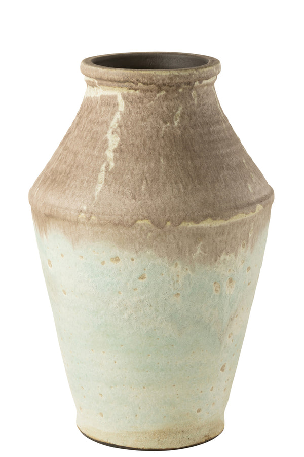 Vase Nice Ceramic Aqua Grey Large - Majorr