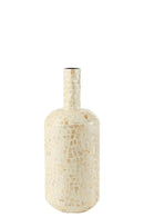 Vase Nuye Bottle Shells/Paper Ivory - Majorr
