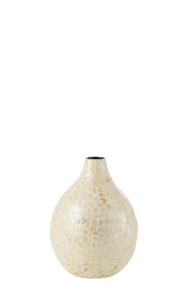 Vase Nuye Drop Shells/Bamboo Ivory - Majorr