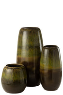 Vase Olive Ceramic Green Large - Majorr